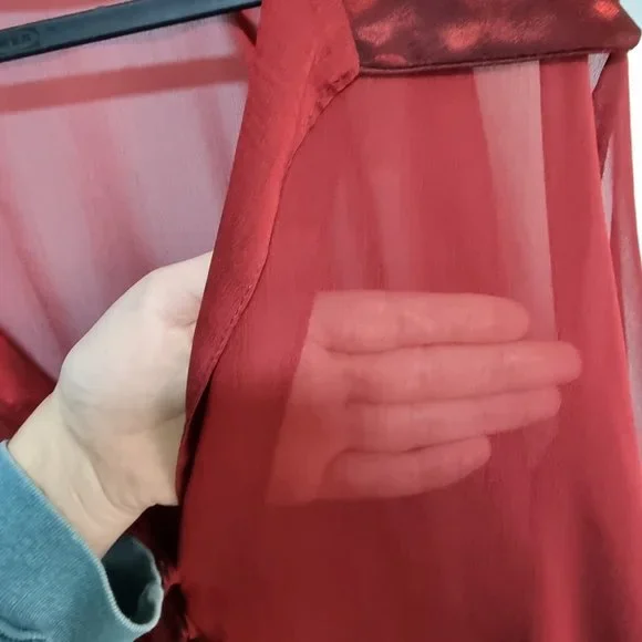 VINTAGE 90s' red sheer cover up - Picture 4 of 8